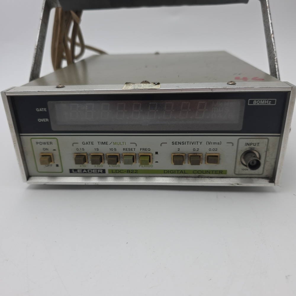 Leader LDC-822, digital frequency counter, 10Hz/80 Works